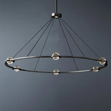 Liam Glass Ball Round Chandelier 60"