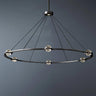 Liam Glass Ball Round Chandelier 60"