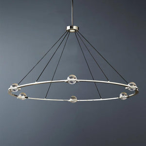 Liam Glass Ball Round Chandelier 60"