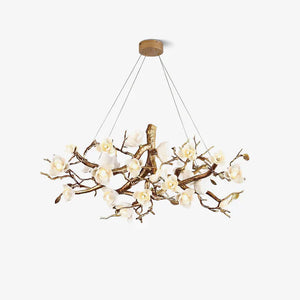 Liora Magnolia Branch & Porcelain Bloom Chandelier