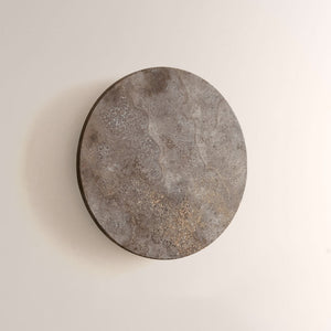 Odette Travertine Disc Outdoor Sconce