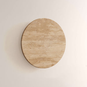 Odette Travertine Disc Outdoor Sconce