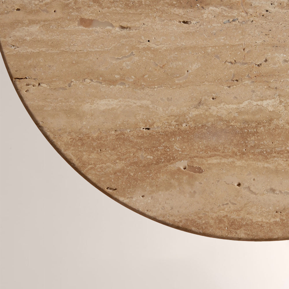 Odette Travertine Disc Outdoor Sconce