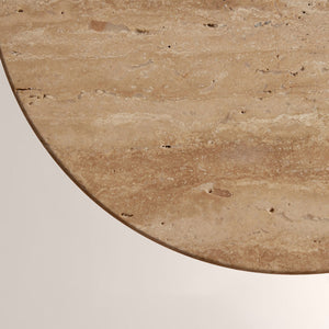 Odette Travertine Disc Outdoor Sconce