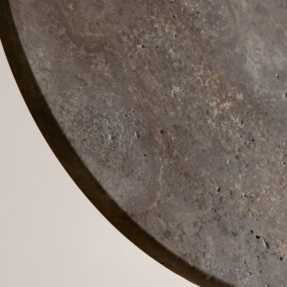 Odette Travertine Disc Outdoor Sconce