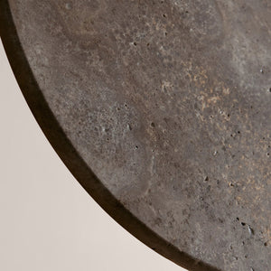 Odette Travertine Disc Outdoor Sconce
