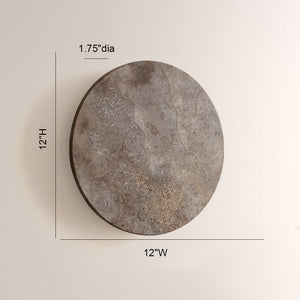Odette Travertine Disc Outdoor Sconce