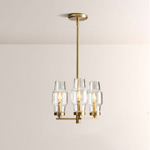 Lumo Clear Glass Semi Flush Mount
