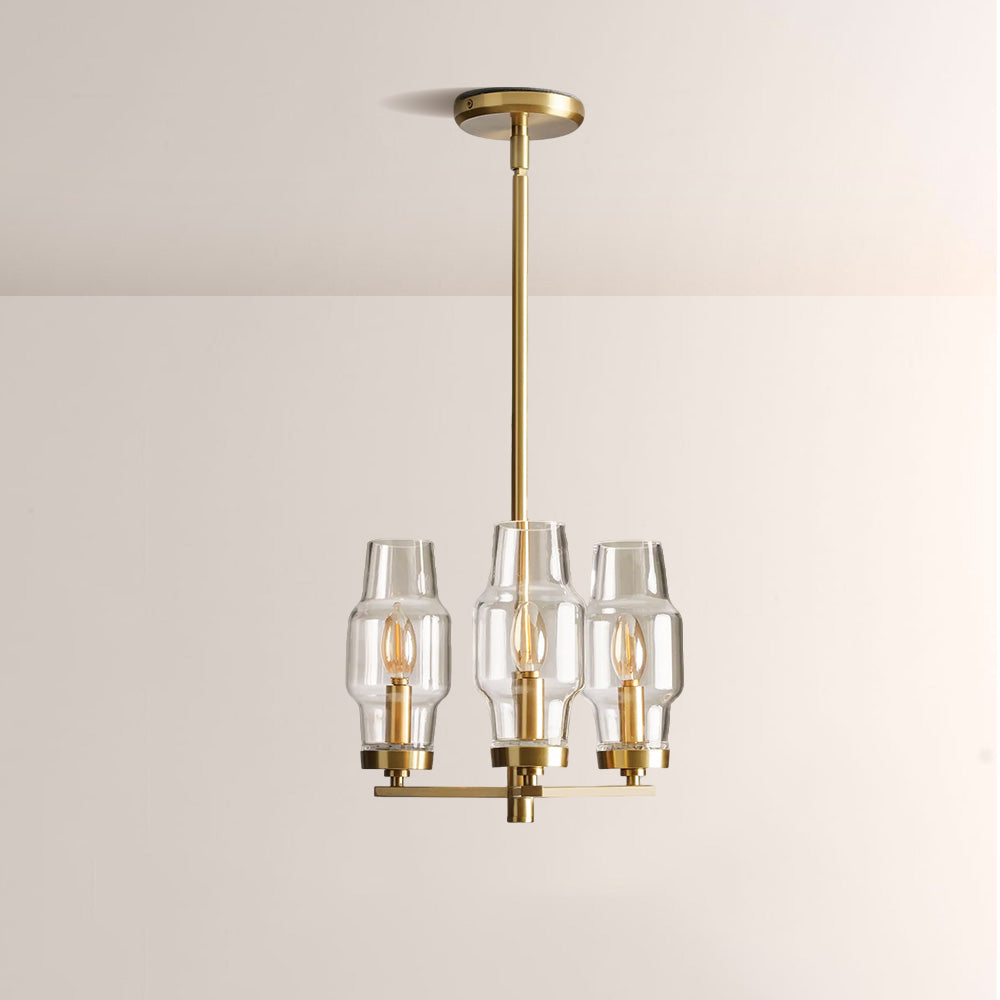Lumo Clear Glass Semi Flush Mount