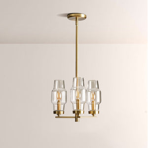 Lumo Clear Glass Semi Flush Mount