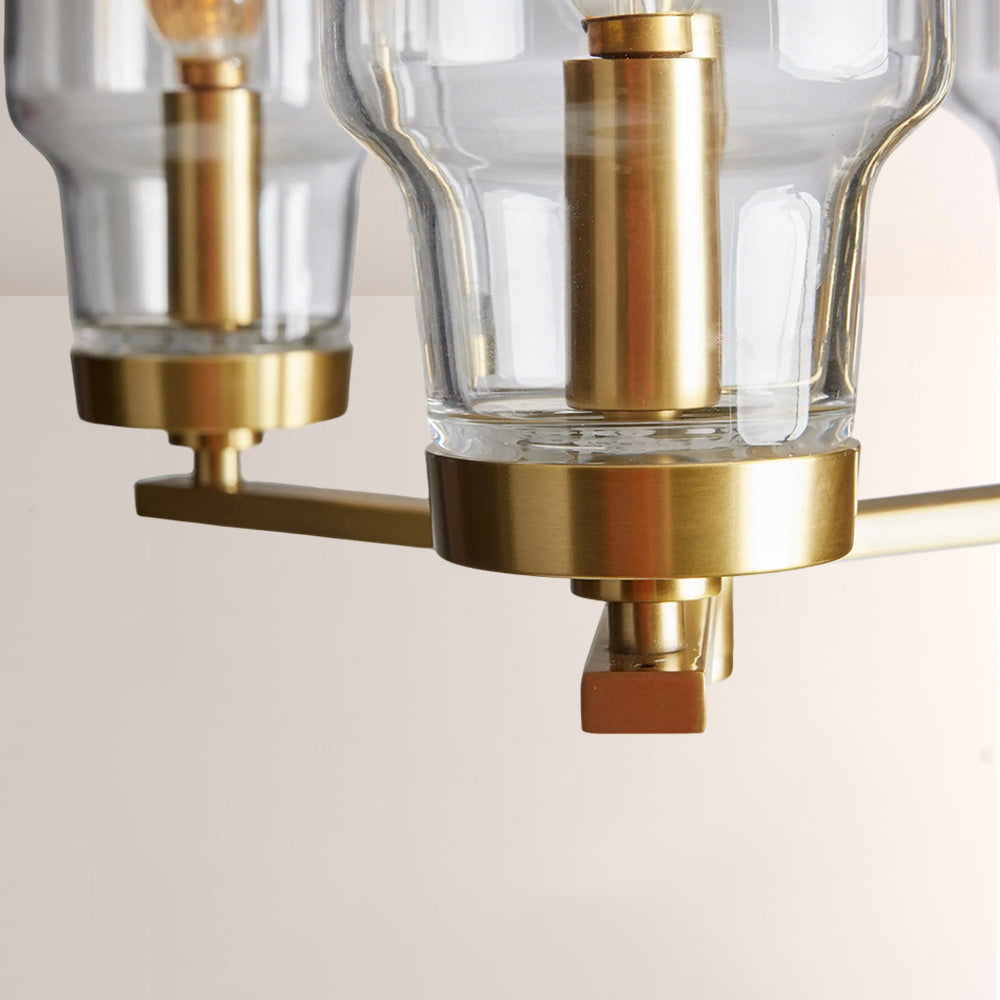 Lumo Clear Glass Semi Flush Mount