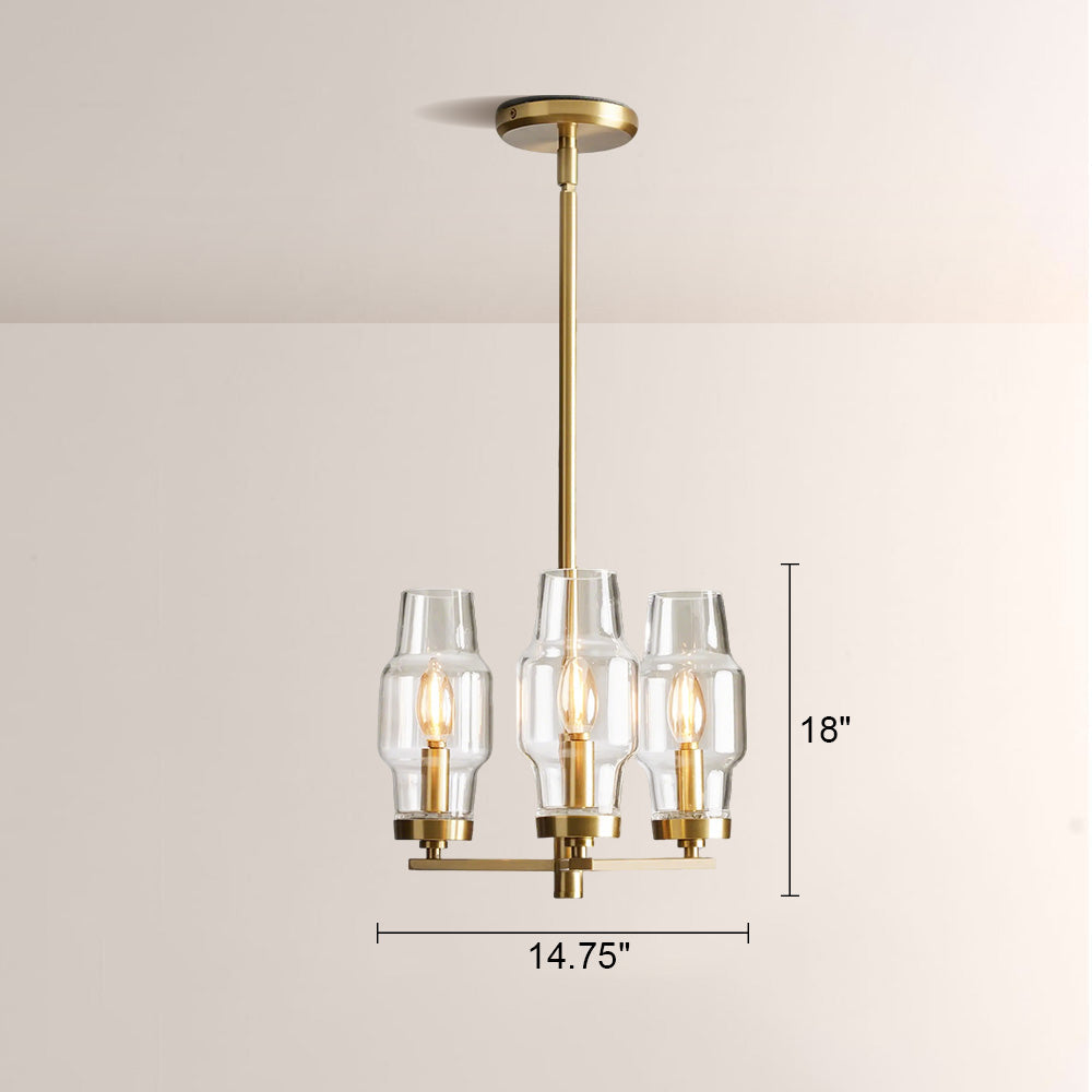 Lumo Clear Glass Semi Flush Mount