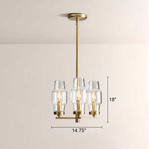 Lumo Clear Glass Semi Flush Mount