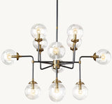 Machinist Globe Clear Glass Chandelier