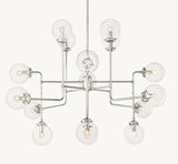 Machinist Globe Clear Glass Chandelier