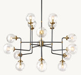 Machinist Globe Clear Glass Chandelier