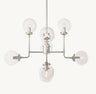 Machinist Globe Clear Glass Chandelier