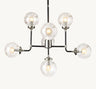 Machinist Globe Clear Glass Chandelier