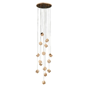 Magic Cube Crystal Staircase Chandelier