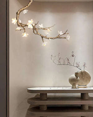 Magno Magnolia Branch Brass Chandelier