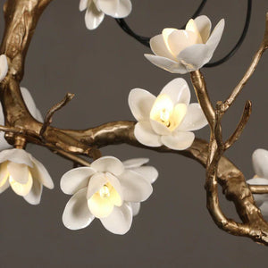 Magno Magnolia Branch Brass Chandelier