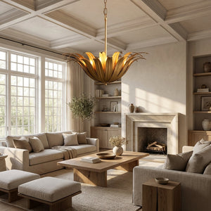 Maton Palm Leaf & Brass Pendant