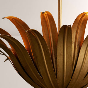Maton Palm Leaf & Brass Pendant