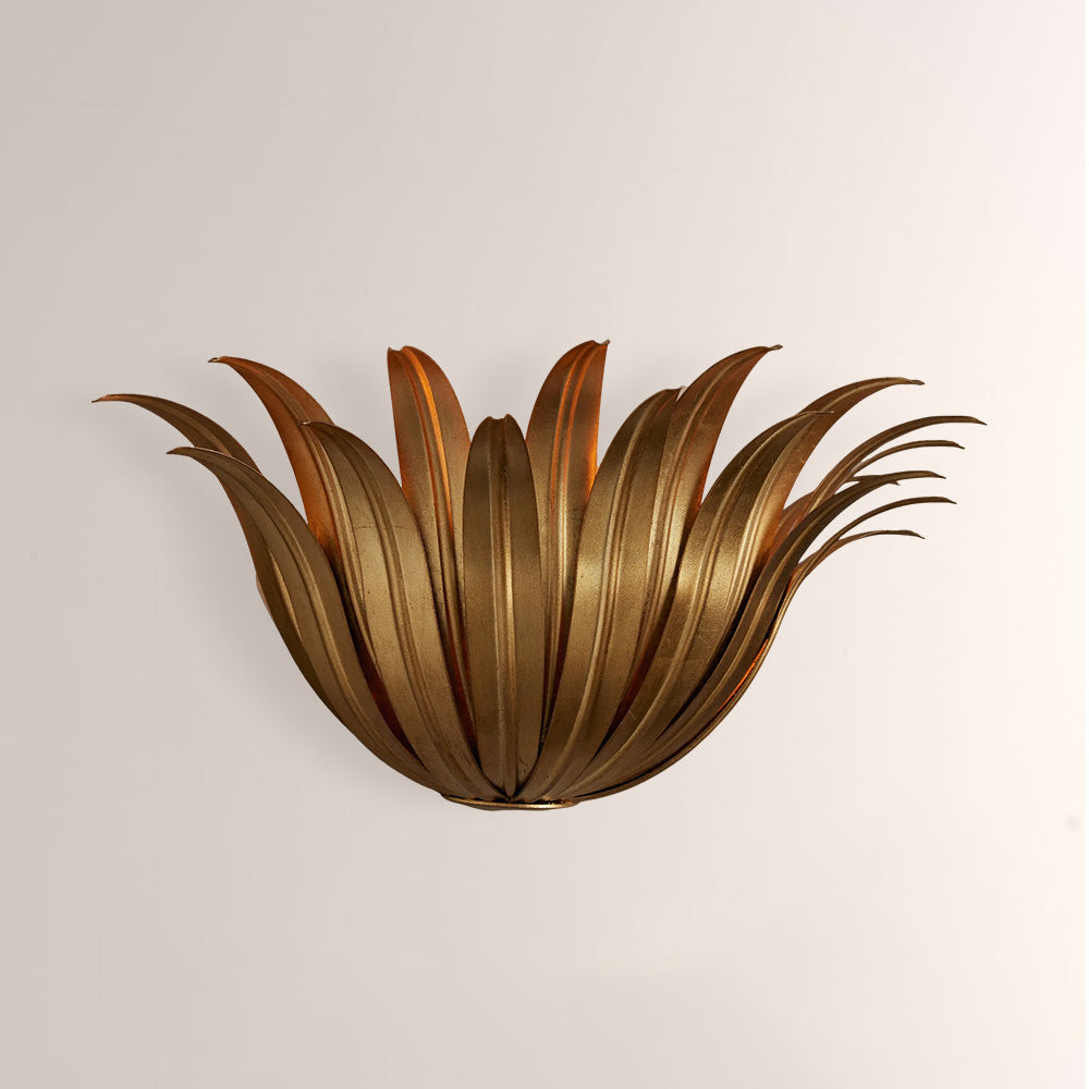 Maton Palm Leaf & Brass Sconce