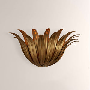 Maton Palm Leaf & Brass Sconce
