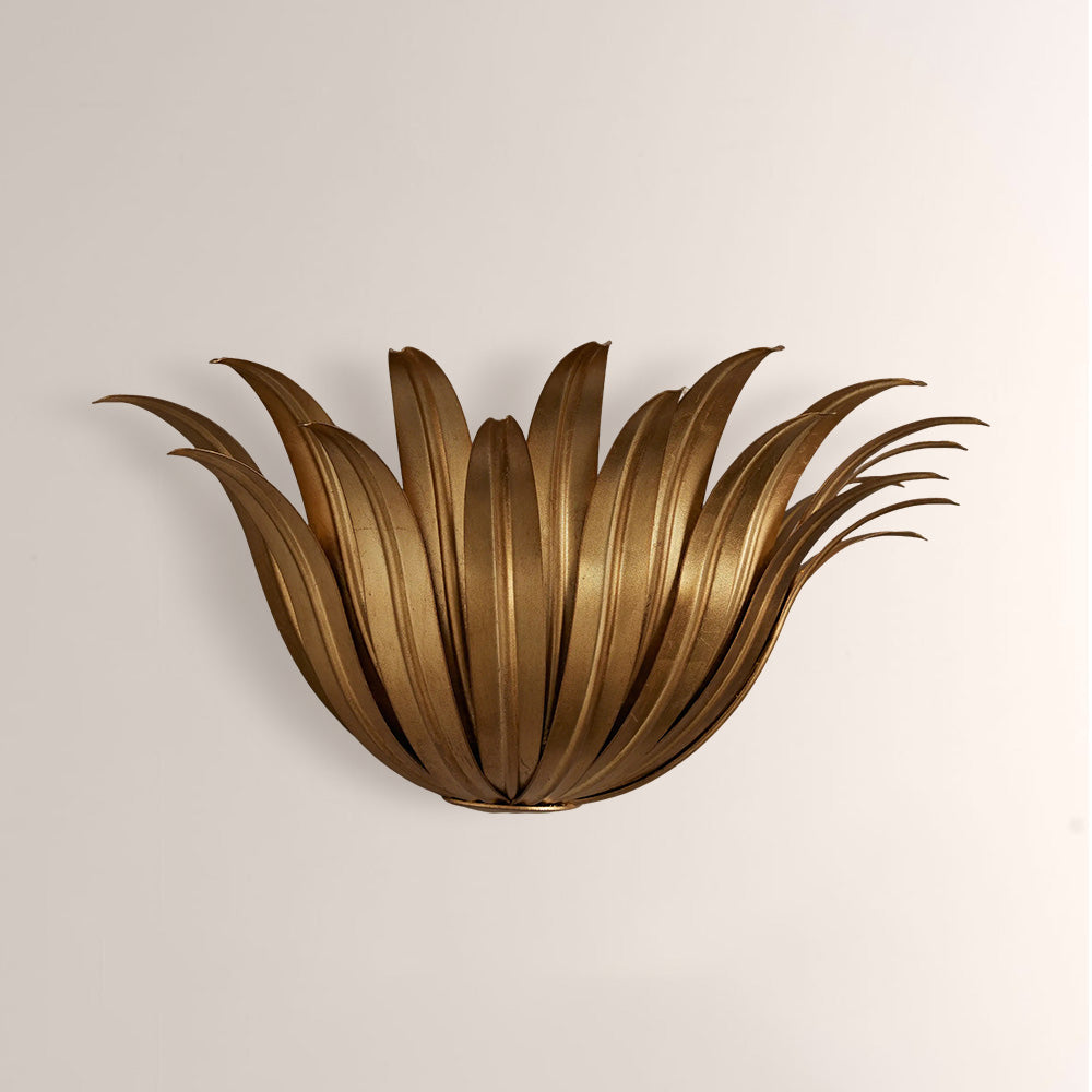 Maton Palm Leaf & Brass Sconce