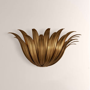 Maton Palm Leaf & Brass Sconce