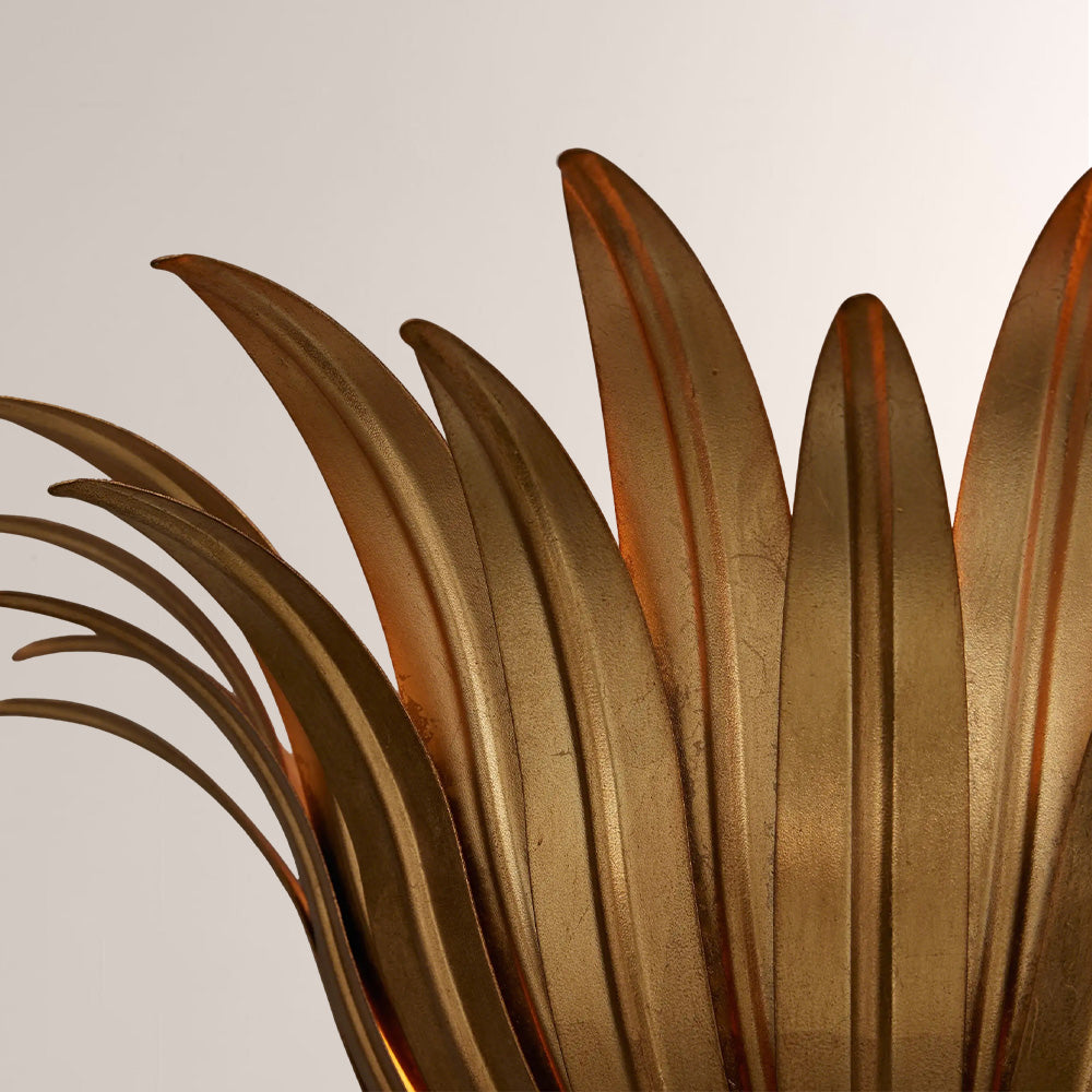 Maton Palm Leaf & Brass Sconce