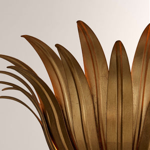 Maton Palm Leaf & Brass Sconce