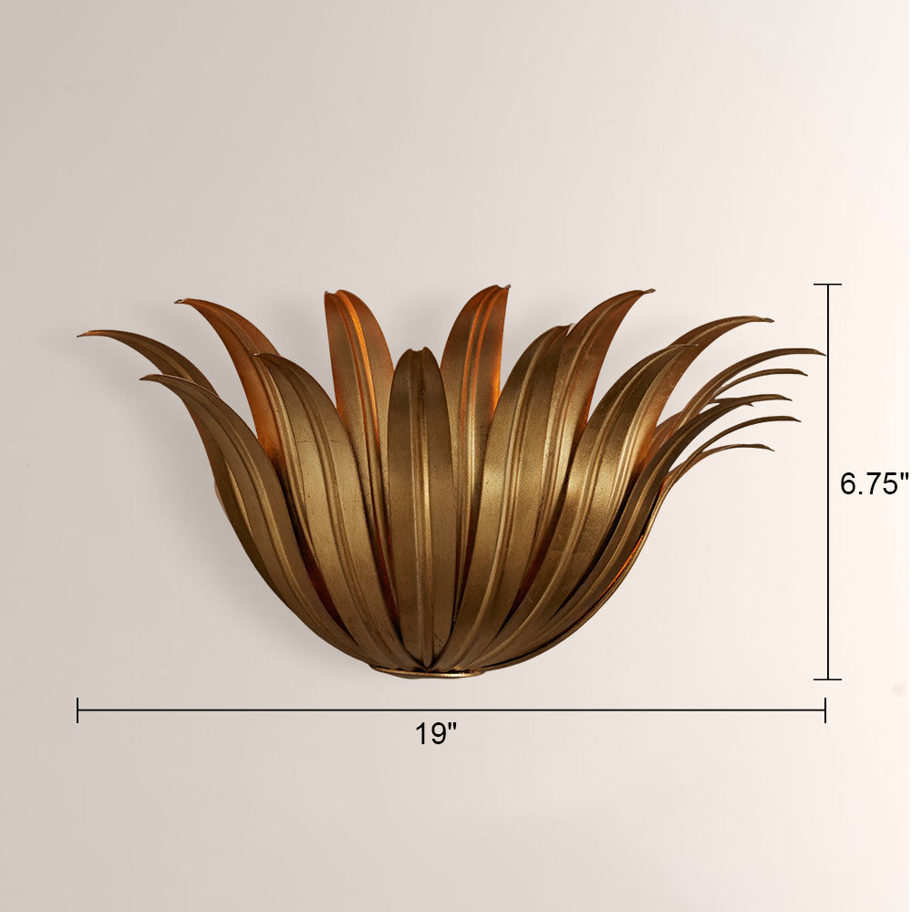 Maton Palm Leaf & Brass Sconce