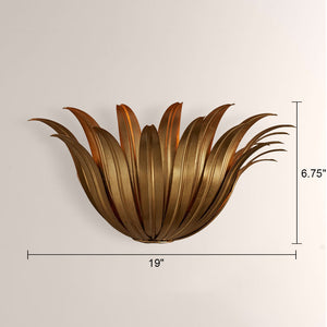 Maton Palm Leaf & Brass Sconce