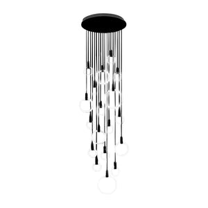 Minimalist Rings Stepless Dimming LED Nordic Duplex Stair Chandelier