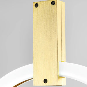 Minimalist Rings Stepless Dimming LED Nordic Duplex Stair Chandelier