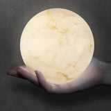 Modern Pearl Alabaster Ball Pendant Light