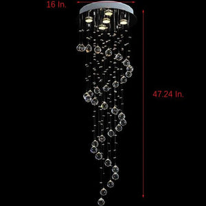 Modern Spherical Crystal Contemporary Chandelier