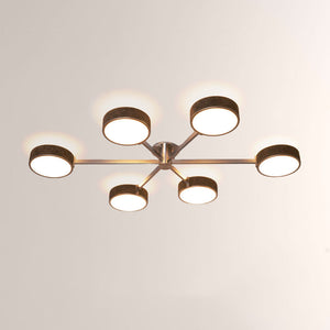 Monterra 6 Arm Modern Semi Flushmount