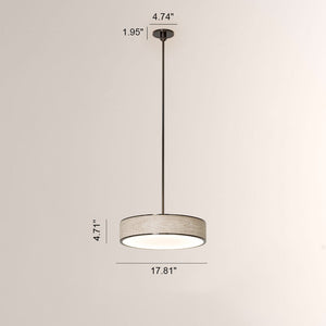 Monterra Wood-Grain Drum Pendant