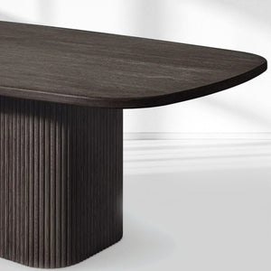 Mulho Pedestal Rectangular Wood Dining Table