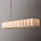 Multicolor Calcite Rectangular Chandelier 54"