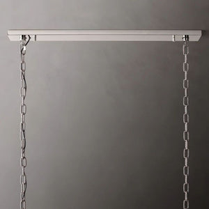 Multicolor Calcite Rectangular Chandelier 54"