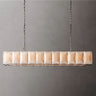 Multicolor Calcite Rectangular Chandelier 61"