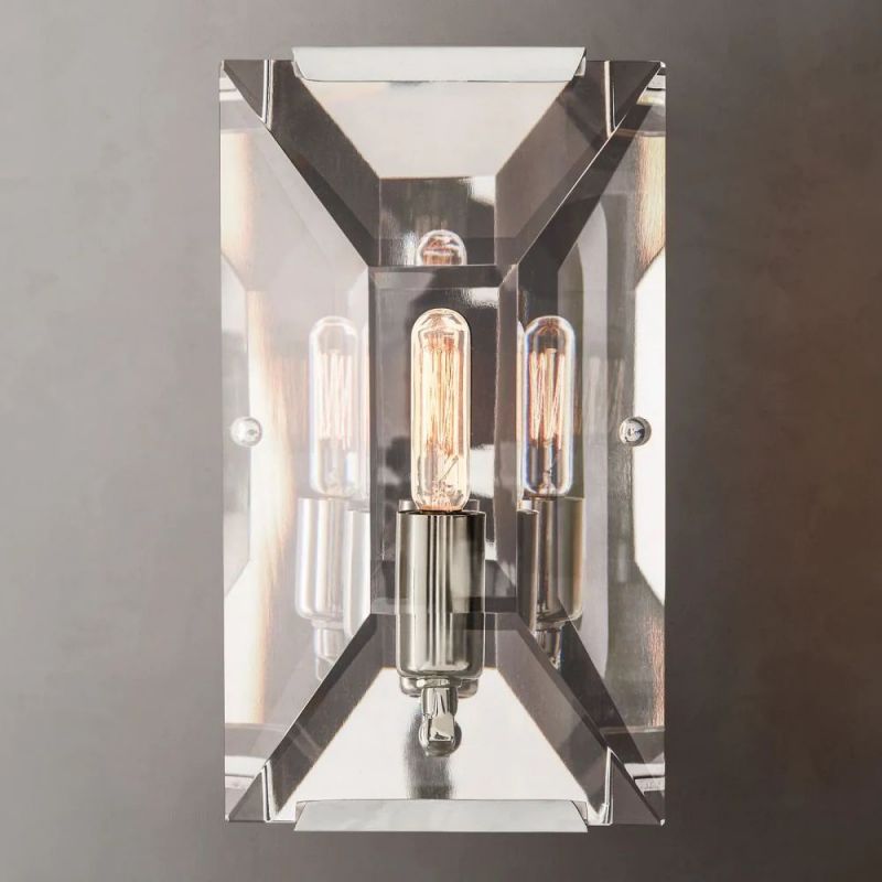 Multicolor Crystal Sconce 10"H