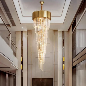 Ryan Golden Modern Crystal Chandelier