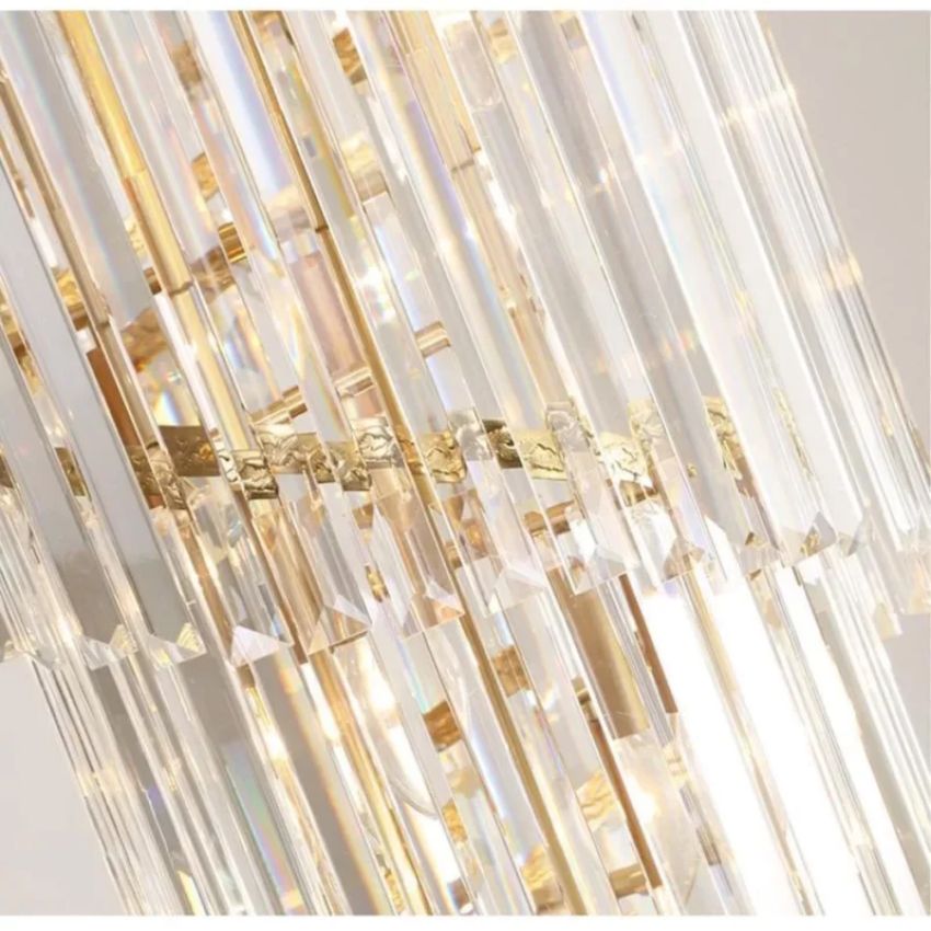 Ryan Golden Modern Crystal Chandelier