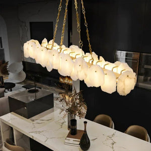 Usmisa Alabaster Chain Linear Chandelier