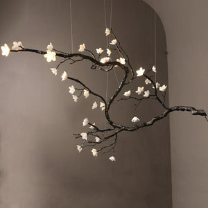 Noira Magnolia Branch & Porcelain Bloom Chandelier